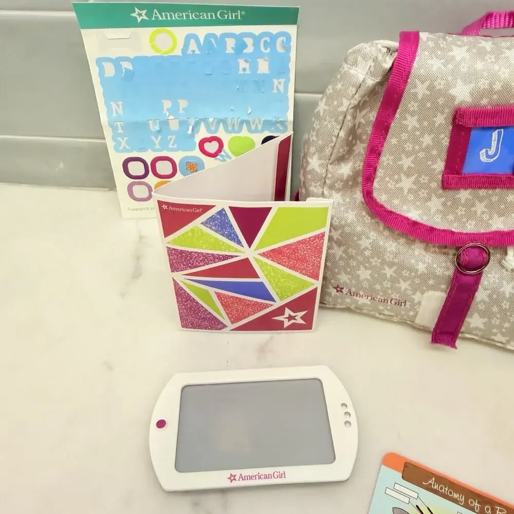 American Girl Truly Me School Backpack Set 2017 (RETIRED) School Book Bag Papers - Picture 3 of 6